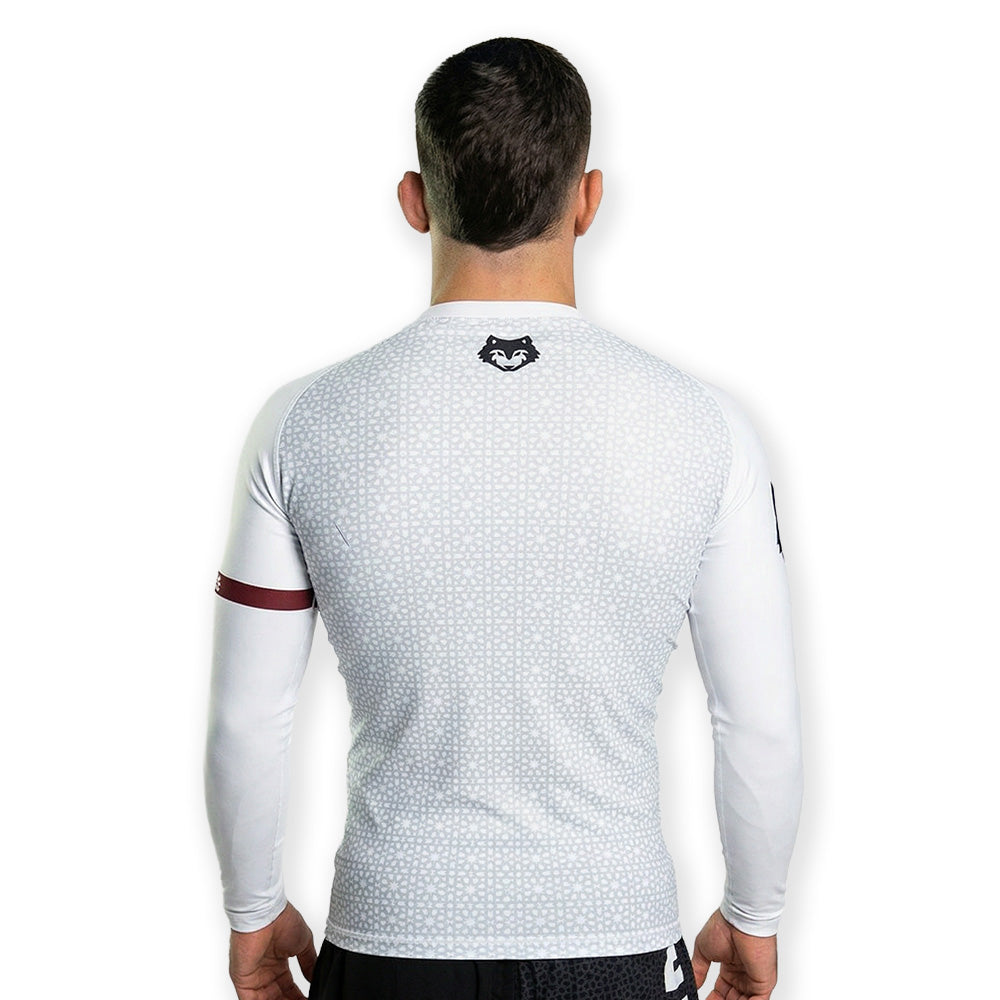 Senshi White BJJ Rashguard (Long Sleeve) | IBJJF Legal No-Gi Gear