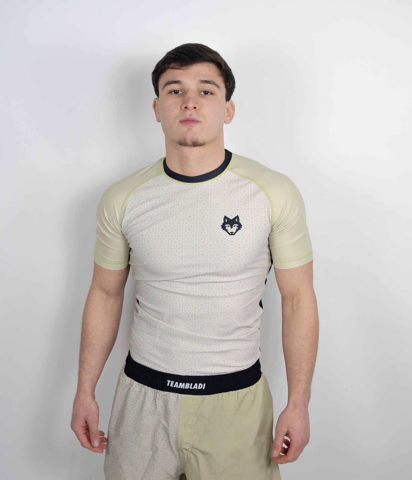 Tabia Short Sleeve Rashguard Sand, personalized rashguard, teambladi rashguard, sand rashguard